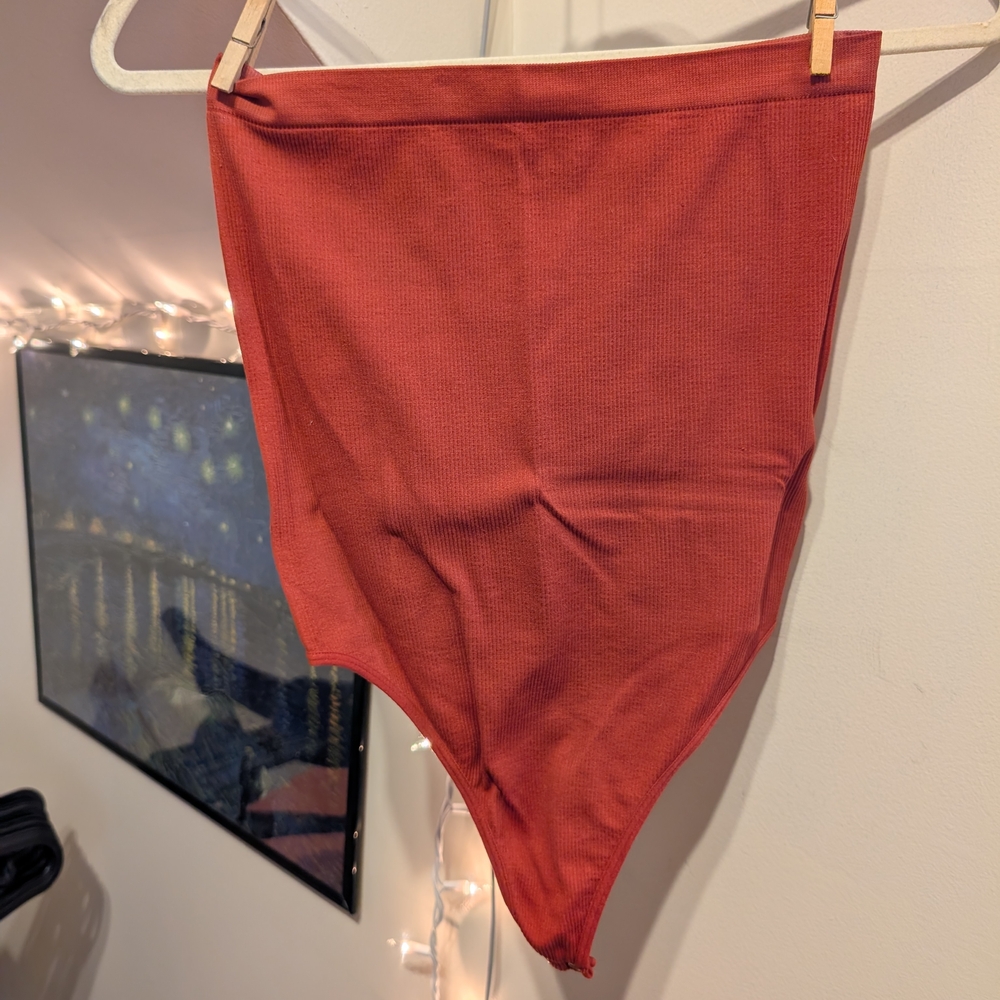 Ambiance Rust Tube Crop Top Bodysuit